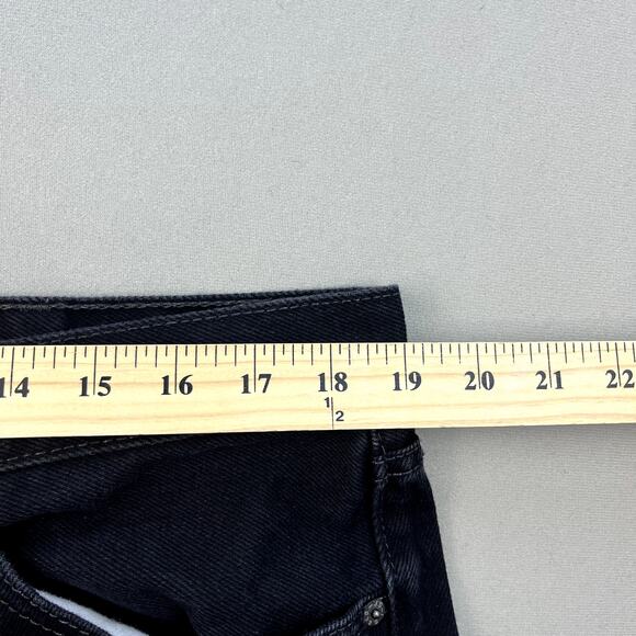 Levis 505 Jeans Mens 38x32 Black Denim Regular Fit Straight Leg Charcoal Wash - Picture 8 of 12